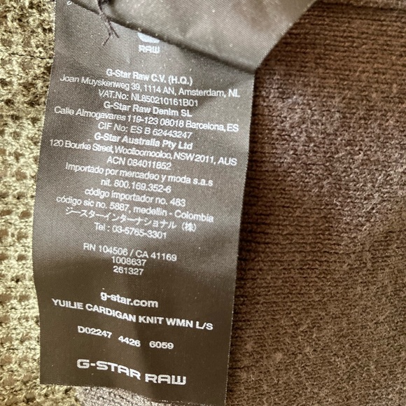 G-star Raw Yuilie Cardigan Knit - size US S - Army green colour - Picture 8 of 12